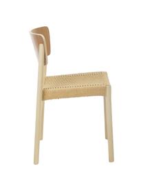 Drevená stolička s ratanovým sedadlom Danny, 2 ks, Bukové drevo, béžová, Š 52 x H 51 cm