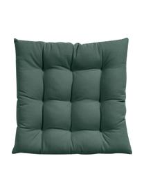Cuscino sedia in cotone verde scuro Ava, Rivestimento: 100% cotone, Verde scuro, Larg. 40 x Lung. 40 cm