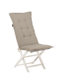 Einfarbige Hochlehner-Stuhlauflage Panama in Beige, Bezug: 50% Baumwolle, 50% Polyes, Beige, B 42 x L 120 cm