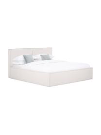 Gestoffeerd bed Dream in greige, Frame: massief grenenhout en pla, Bekleding: polyester (gestructureerd, Geweven stof greige, 180 x 200 cm