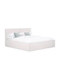 Letto imbottito Dream, Rivestimento: poliestere (tessuto testu, Tessuto greige, Larg. 160 x Lung. 200 cm