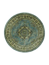 Tapis rond à franges Bodega, Tons verts, Ø 175 cm (taille L)