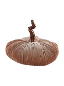 Citrouille décorative au toucher velouté Pumpis, 15 % polyrésine, 35 % acrylique, 25 % polyester, 25 % sable de quartz, Couleur pêche, Ø 22 x haut. 21 cm