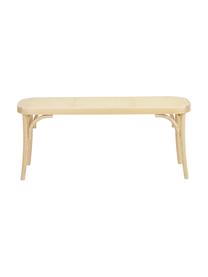 Sitzbank Franz mit Wiener Geflecht, Sitzfläche: Rattan, Gestell: Buchenholz, massiv, Helles Holz, B 110 x H 47 cm