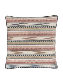 Poszewka na poduszkę z bawełny w stylu etno Maja, 100% bawełna, Beżowy, wielobarwny, S 60 x D 60 cm