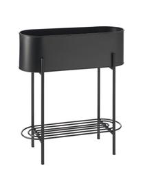 Duża osłonka na doniczkę z metalu Azalea, Metal powlekany, Czarny, S 60 x W 68 cm