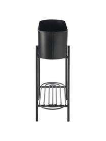 Duża osłonka na doniczkę z metalu Azalea, Metal powlekany, Czarny, S 60 x W 68 cm