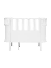 Verstellbares Baby-Bett Junior, Birkenholz, lackiert, Weiß, B 115 x H 88 cm