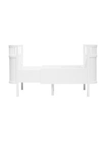 Verstellbares Baby-Bett Junior, Birkenholz, lackiert, Weiß, B 115 x H 88 cm