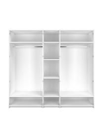 Drehtürenschrank Madison 5-türig mit Spiegeltür, inkl. Montageservice, Korpus: Holzwerkstoffplatten, lac, Weiß, mit Spiegeltür, B 252 x H 230 cm