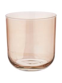 Set 4 bicchieri acqua dipinti a mano in tonalità marroni-grigie Polka, Vetro, Giallo, marrone castagna, grigio, marrone, Ø 9 x Alt. 9 cm, 420 ml