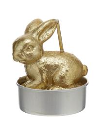 Teelichter-Set Rabbits, 6-tlg., Wachs, Goldfarben, Ø 6 x H 10 cm