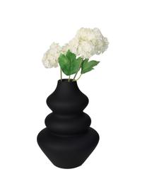 Design-Vase Thena in organischer Form in Schwarz, Steingut, Schwarz, Ø 15 x H 20 cm