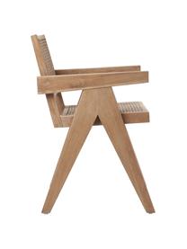 Židle s područkami a vídeňskou pleteninou Sissi, Světlé dřevo, Š 52 cm, H 58 cm