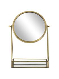 Make-up spiegel Lara, Frame: gecoat metaal, Messingkleurig, B 22 x H 34 cm