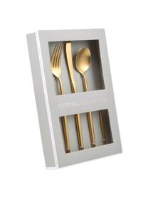 Cubertería dorada mate Shimmer, tamaños diferentes, Dorado mate, 4 comensales (20 pzas.)
