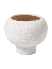 Macetero de gres Elm, Gres, Blanco, Ø 28 x Al 24 cm
