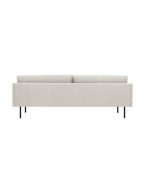 Sofa z metalowymi nogami Moby (3-osobowa), Tapicerka: poliester Dzięki tkaninie, Tapicerka: pianka na zawieszeniu spr, Stelaż: lite drewno sosnowe z cer, Nogi: metal malowany proszkowo, Beżowa tkanina, S 220 x G 95 cm
