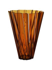 Velká váza Shanghai, Akrylátové sklo, Oranžová, transparentní, Ø 35 cm, V 44 cm