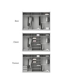 Armario modular Simone, 3 puertas correderas (300 cm), diferentes variantes, Estructura: aglomerado con certificad, Madera, gris, Interior Basic (An 300 x Al 200 cm)