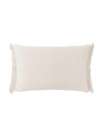 Federa arredo in cotone con frange Abra, 100% cotone
Densità dei fili 165 TC, qualità standard

La biancheria da letto in cotone è piacevolmente morbida sulla pelle, assorbe bene l'umidità ed è adatta per chi soffre di allergie

Uno speciale processo di lavaggio rende il tessuto morbido ed elastico al tatto, rendendo questa biancheria da letto particolarmente affascinante.

Il materiale utilizzato in questo prodotto è stato testato per sostanze nocive e certificato secondo STANDARD 100 by OEKO-TEX® (10817CIT, CITEVE)., Beige, Larg. 50 x Lung. 80 cm
