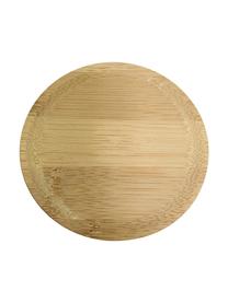 Kubek z pokrywką/podstawką Theo, Złamana biel, drewno bambusowe, Ø 8 x W 8 cm, 200 ml