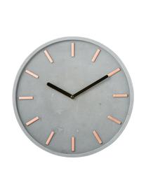 Nástěnné hodiny Gela, Šedá, měděná, Ø 28 cm