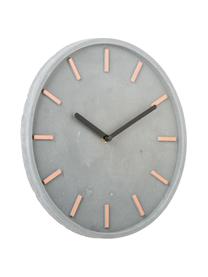 Nástěnné hodiny Gela, Šedá, měděná, Ø 28 cm