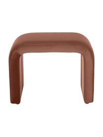 Samt-Hocker Penelope, Bezug: Samt (100% Polyester) Der, Gestell: Metall, Sperrholz, Samt Braun, B 61 x H 46 cm