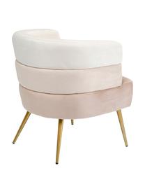 Poltrona retrò in velluto Sandwich, Rivestimento: velluto di poliestere, Gambe: metallo rivestito, Velluto tonalità beige, Larg. 65 x Prof. 64 cm