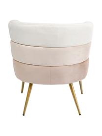 Poltrona retrò in velluto Sandwich, Rivestimento: velluto di poliestere, Gambe: metallo rivestito, Velluto tonalità beige, Larg. 65 x Prof. 64 cm