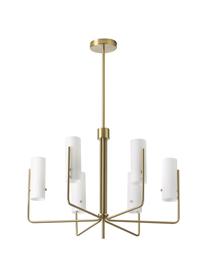Große Pendelleuchte Vivian, Lampenschirm: Glas, Baldachin: Metall, beschichtet, Goldfarben, Ø 65 x H 88 cm