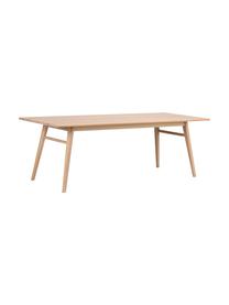 Tavolo allungabile in legno di quercia Nevis, 220 - 265 x 90 cm, Gambe: legno di quercia massicci, Legno, Larg. 220 x Prof. 90 cm