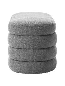 Ławka tapicerowana bouclé Alto, Tapicerka: bouclé (100% poliester) D, Stelaż: lite drewno sosnowe, skle, Szary bouclé, S 110 x W 47 cm