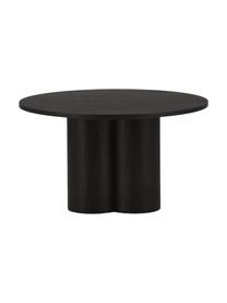 Kulatý dřevěný konferenční stolek Olivia, MDF deska (dřevovláknitá deska střední hustoty), Dřevo, černě lakované, Ø 80 cm