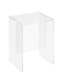 Tavolino di design Max Beam, Vetro acrilico colorato, certificato Greenguard, Trasparente, Larg. 33 x Alt. 47 cm