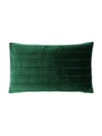 Zamatový poťah na vankúš so štruktúrovaným vzorom Lola, Zamat (100 % polyester), Zelená, Š 30 x D 50 cm