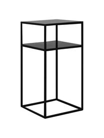 Tavolino in metallo Tensio, Metallo verniciato a polvere, Nero, Larg. 30 x Prof. 30 cm