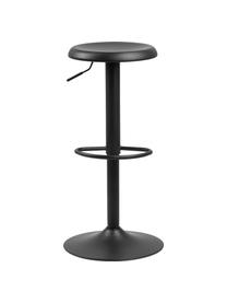 Höhenverstellbarer Barhocker Finch, 2 Stück, Metall, pulverbeschichtet, Schwarz, Ø 40 x H 80 cm