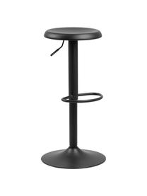 Höhenverstellbarer Barhocker Finch, 2 Stück, Metall, pulverbeschichtet, Schwarz, Ø 40 x H 80 cm