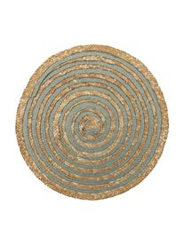 Komplet okrągłych podkładek ze słomy Baita, 6 elem., Włókna łykowe, Beżowy, wielobarwny, Ø 39 cm