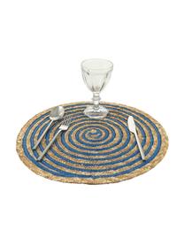 Set 6 tovagliette americane rotonde Baita, Fibre di stelo, Beige, multicolore, Ø 39 cm