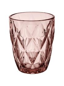 Vasos con relieve Colorado, 4 uds., Vidrio, Baya, Ø 8 x Al 10 cm, 260 ml
