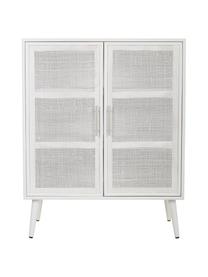 Buffet haut rustique Cayetana, Blanc, larg. 80 x haut. 101 cm