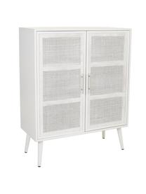 Buffet haut rustique Cayetana, Blanc, larg. 80 x haut. 101 cm