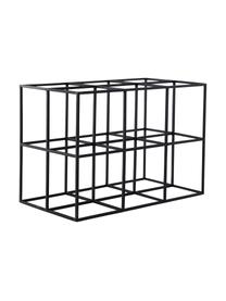 Stojak na wino na 6 butelek Vinnie, Metal lakierowany, Czarny, S 37 x W 25 cm