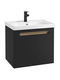 Wastafel met onderbouw Senso, in diverse maten, Spaanplaat, MDF, Zwart, B 58 x H 50 cm