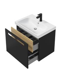 Wastafel met onderbouw Senso, in diverse maten, Spaanplaat, MDF, Zwart, B 58 x H 50 cm