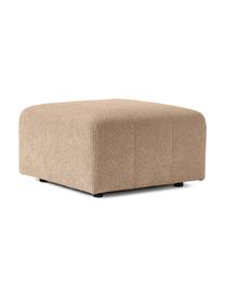 Poggiapiedi da divano in bouclé Lena, Rivestimento: bouclé (93% poliestere, 6, Rivestimento: cuscino in schiuma con an, Struttura: legno di pino, compensato, Piedini: plastica, Bouclé color sabbia, Larg. 76 x Prof. 76 cm