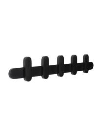 Porte-manteau mural en bois de frêne Merry, 100 % bois de frêne, certifié FSC, Noir, larg. 80 x haut. 14 cm